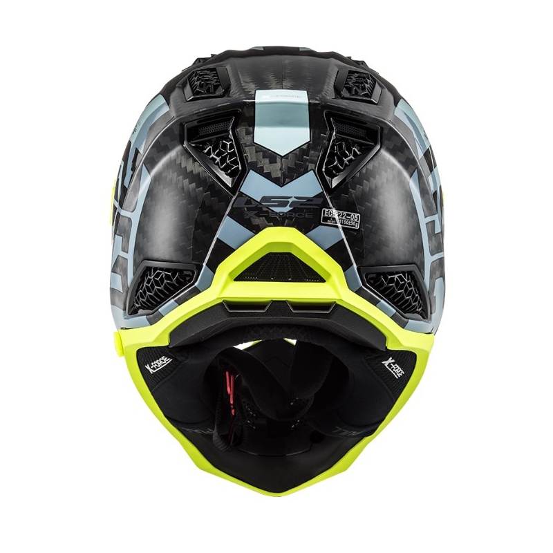 Мотокрос каска LS2 MX703 C X-Force Barrier черно-синьо-жълто