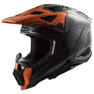 Мотокрос каска LS2 MX703 C X-Force Victory черно-титаново-оранжева
