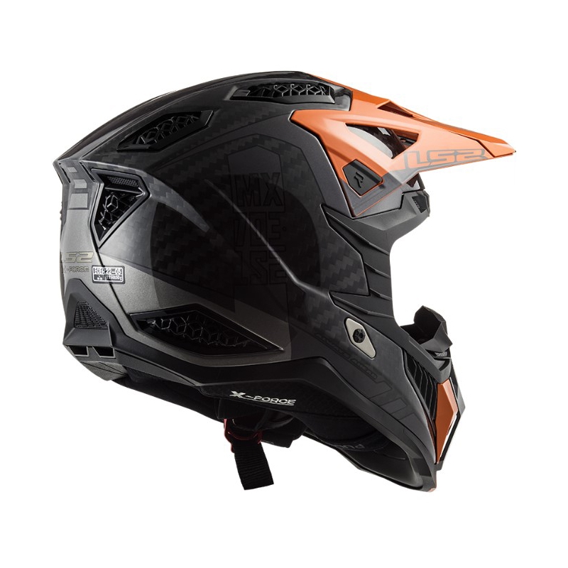 Мотокрос каска LS2 MX703 C X-Force Victory черно-титаново-оранжева