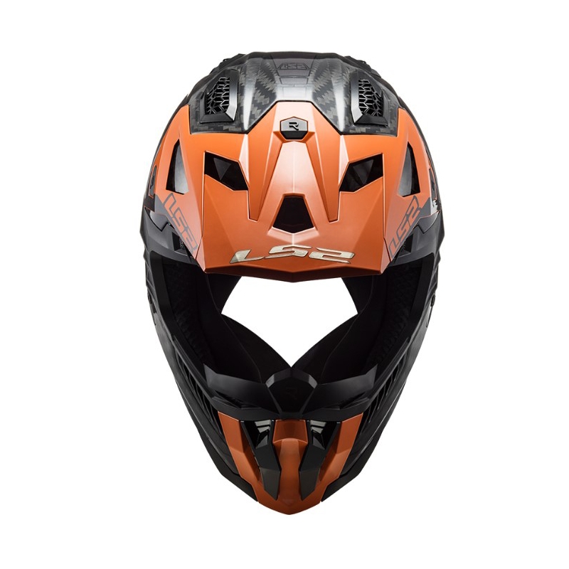 Мотокрос каска LS2 MX703 C X-Force Victory черно-титаново-оранжева