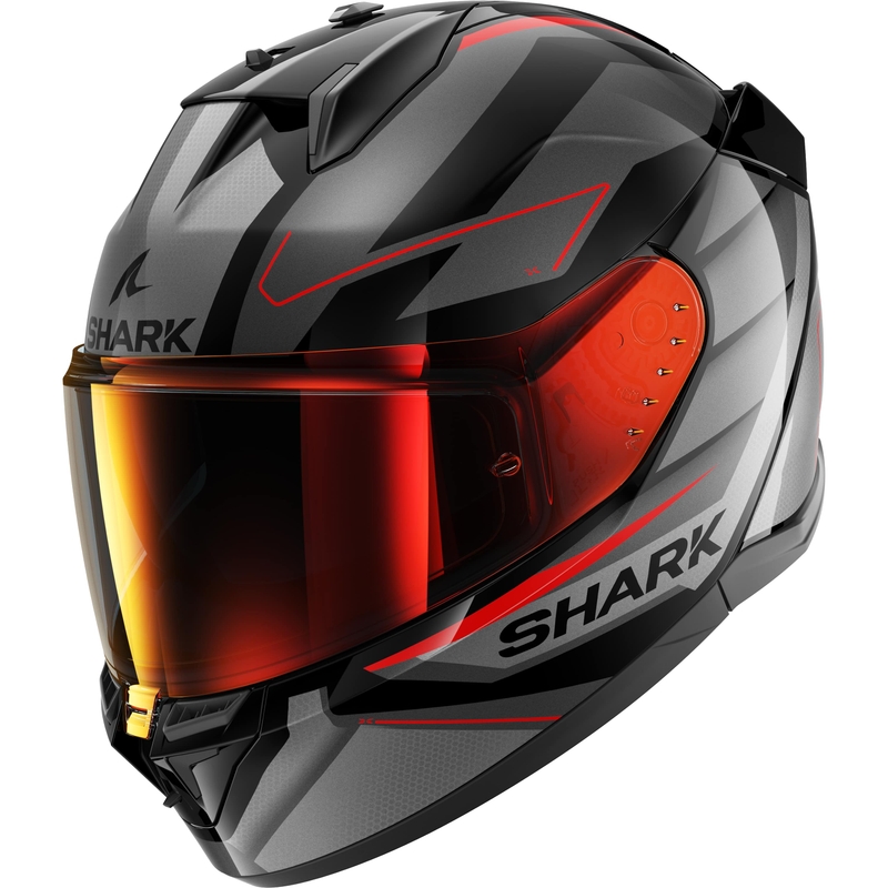 Integrální přilba na motorku SHARK D-SKWAL 3 Sizler černo-šedo-červená matná