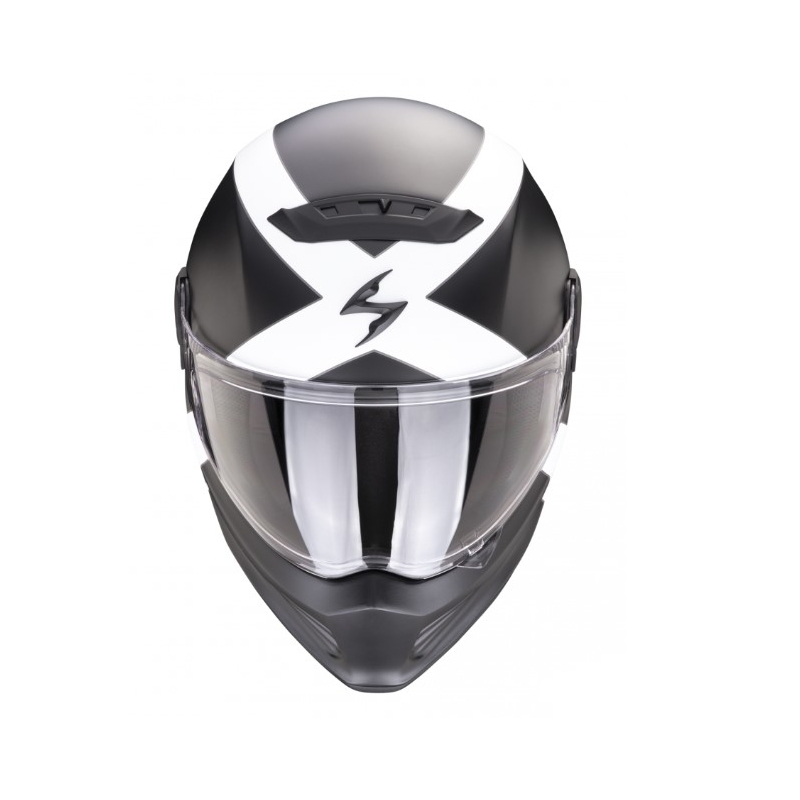 Мотоциклетна каска SCORPION COVERT FX GALLUS черно-бяла