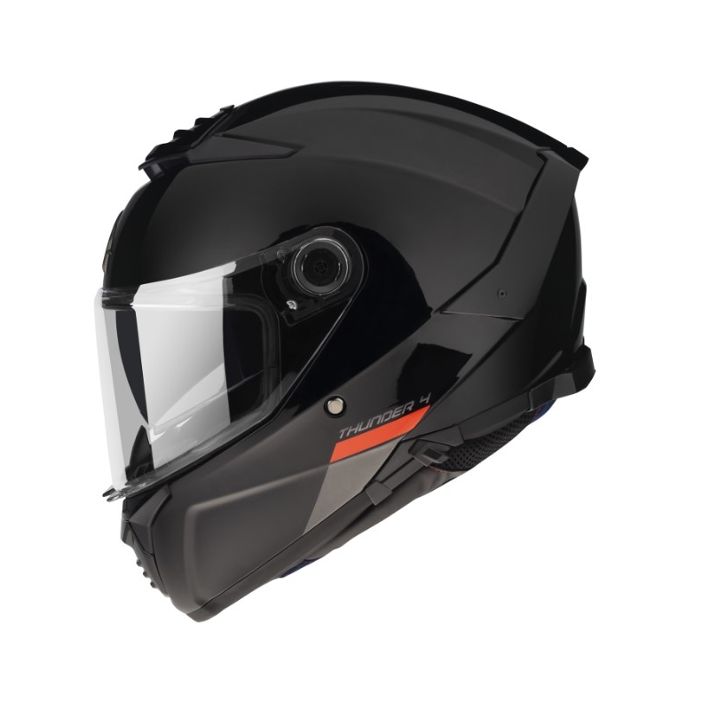 Мотоциклетна каска MT FF118SV Thunder 4 SV, черна, гланцирана