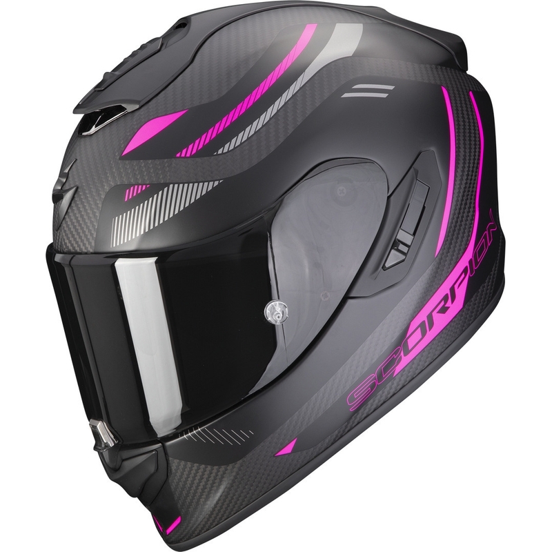 Интегрална каска за мотоциклет Scorpion EXO-1400 EVO Carbon Air Kydra черно-розова