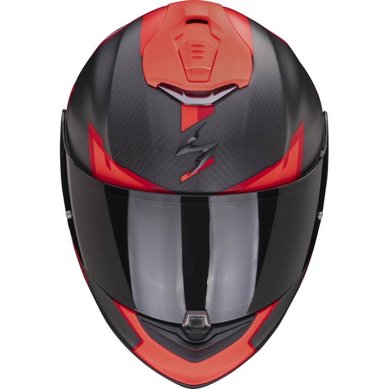 Интегрална каска Scorpion EXO-1400 EVO Carbon Air Kendal черно-червена