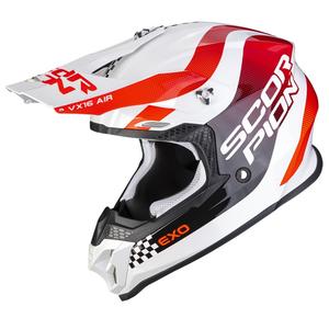 Мотокрос каска Scorpion VX-16 EVO AIR SOUL бяло-червена