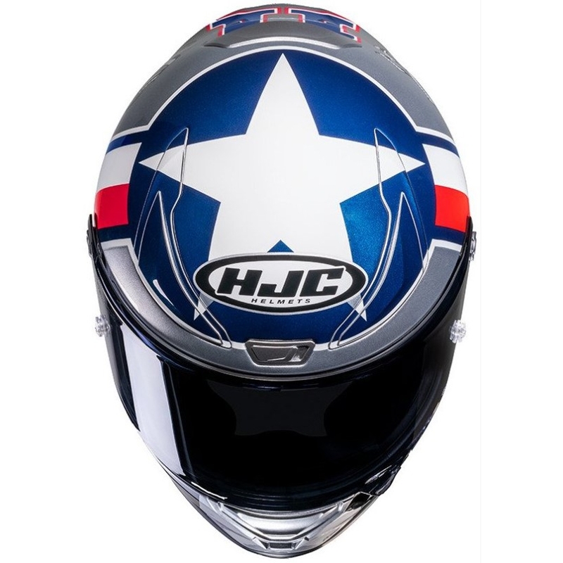 HJC RPHA 1 Ben Spies Silverstar MC21 червено-синьо-бяло-сребърна интегрална мотоциклетна каска