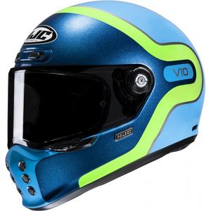 Интегрална мотоциклетна каска HJC V10 Grape MC24 синьо-зелена