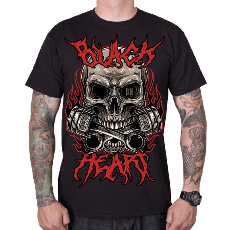Мъжка тениска Black Heart Metal Head