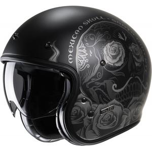 Отворена мотоциклетна каска HJC V31 Desto MC5SF сребристо-черна