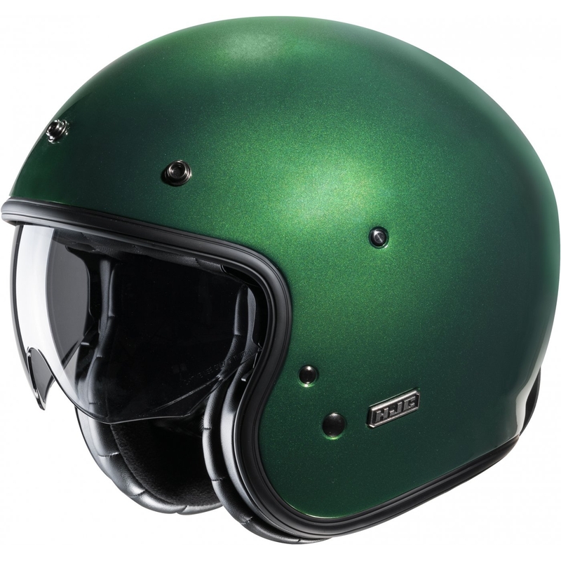 Отворена мотоциклетна каска HJC V31 Solid green