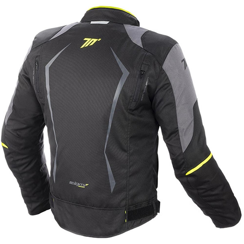Мотоциклетно яке SEVENTY DEGREES SD-JR47 black-grey-fluo yellow
