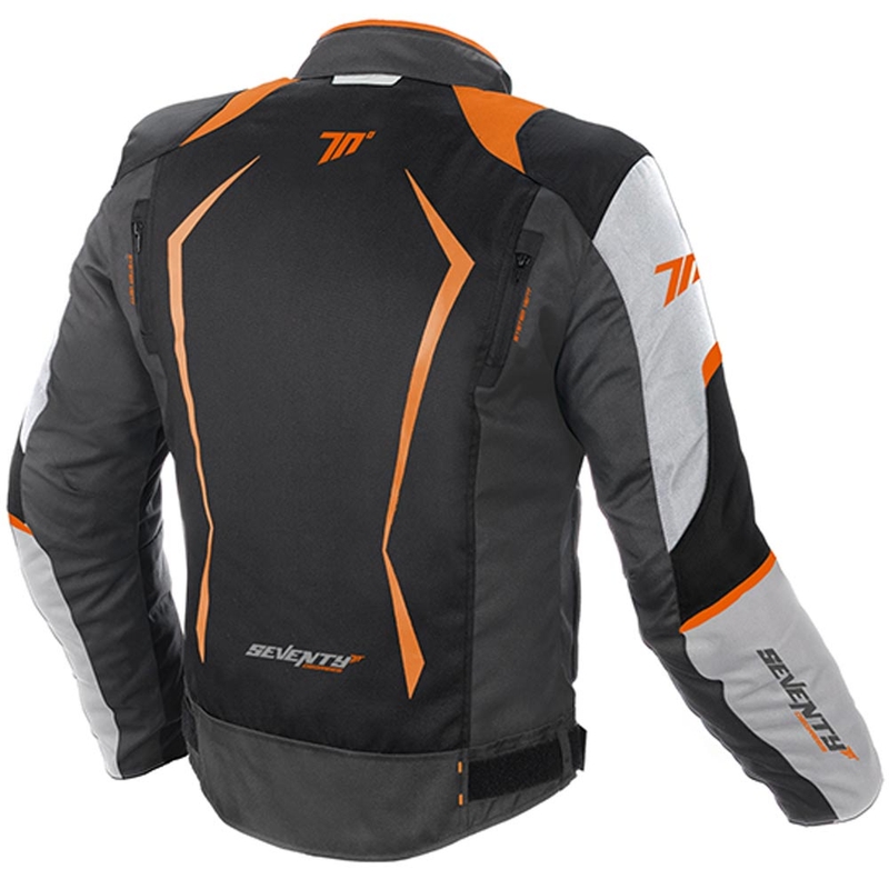 Мотоциклетна куртка SEVENTY DEGREES SD-JR47 black-grey-orange