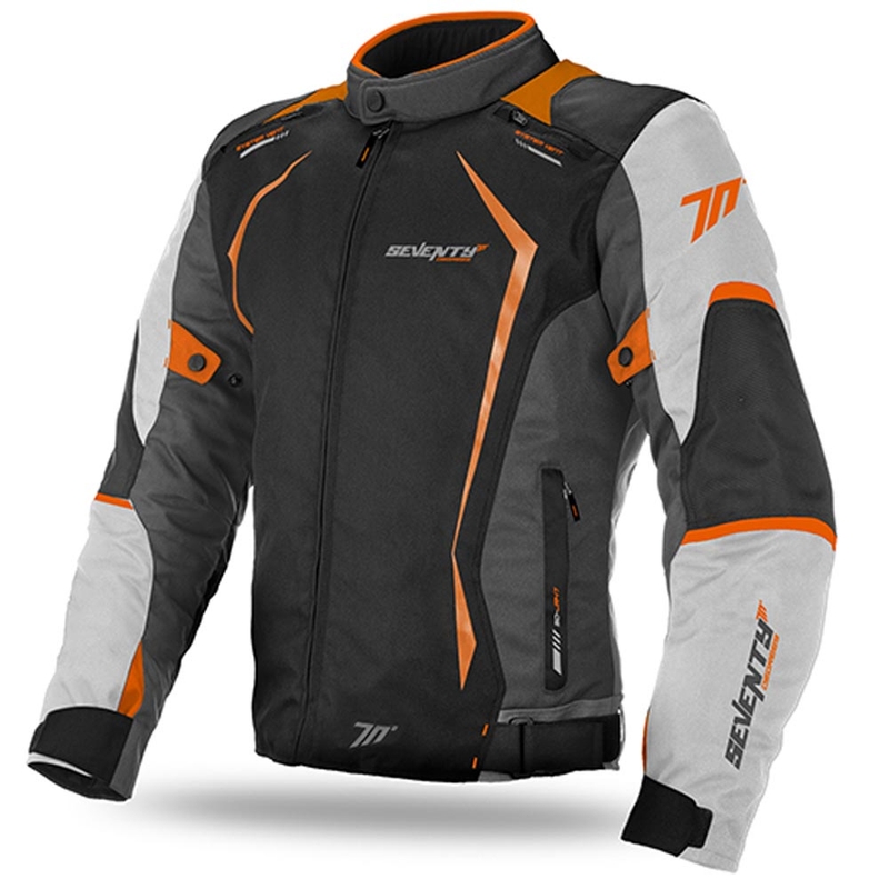 Мотоциклетна куртка SEVENTY DEGREES SD-JR47 black-grey-orange
