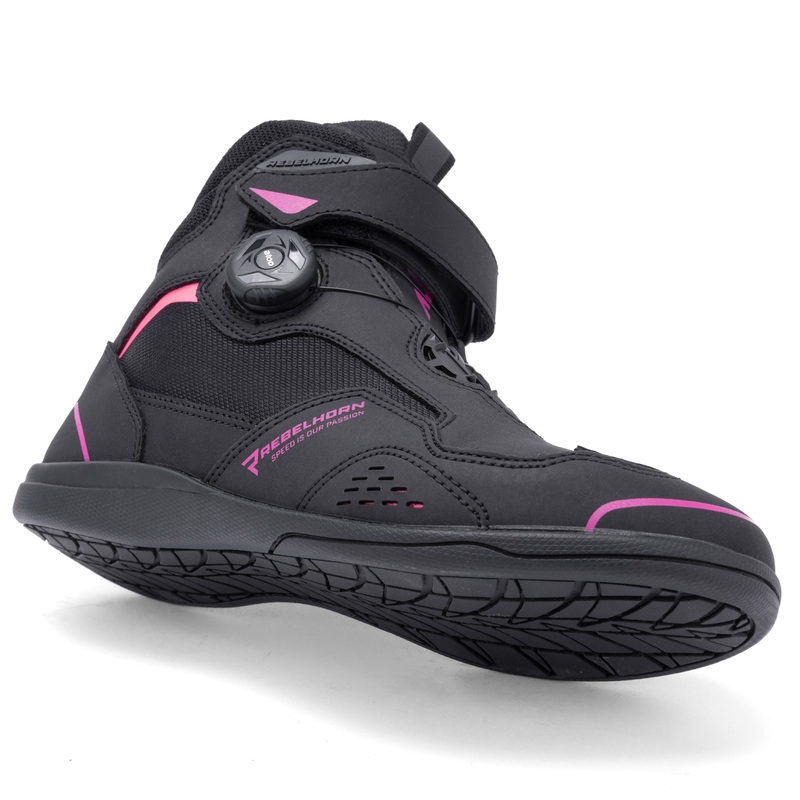 Дамски мотоциклетни ботуши Rebelhorn Spark II Black and Pink