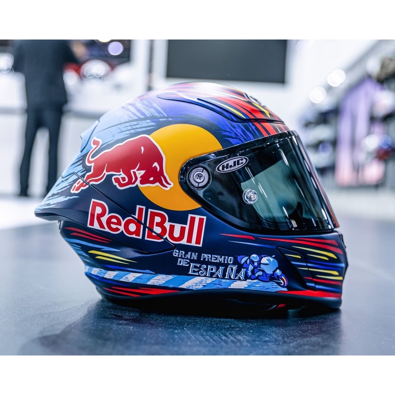 Интегрална мотоциклетна каска HJC RPHA 1 Redbull Jerez GP MC21SF червено-жълто-синя