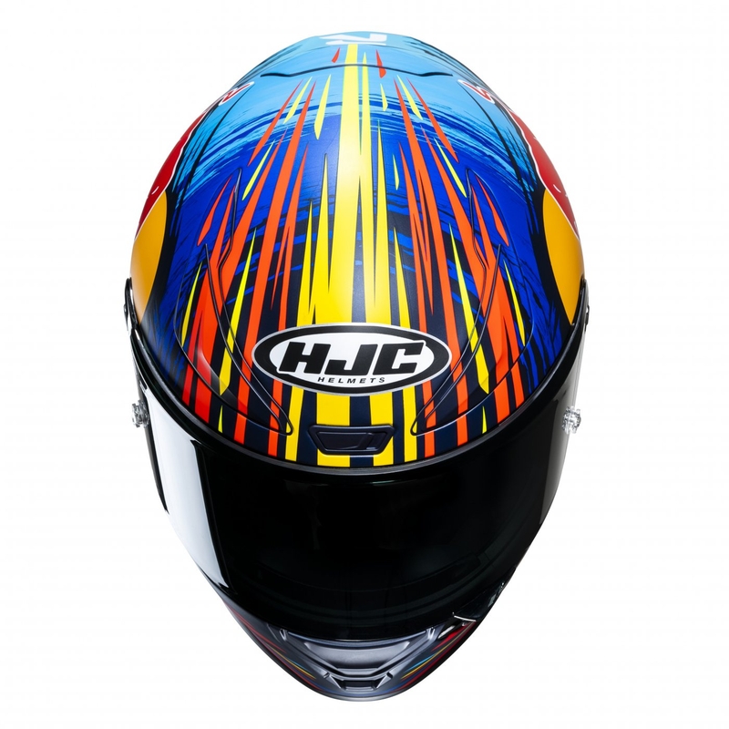 Интегрална мотоциклетна каска HJC RPHA 1 Redbull Jerez GP MC21SF червено-жълто-синя