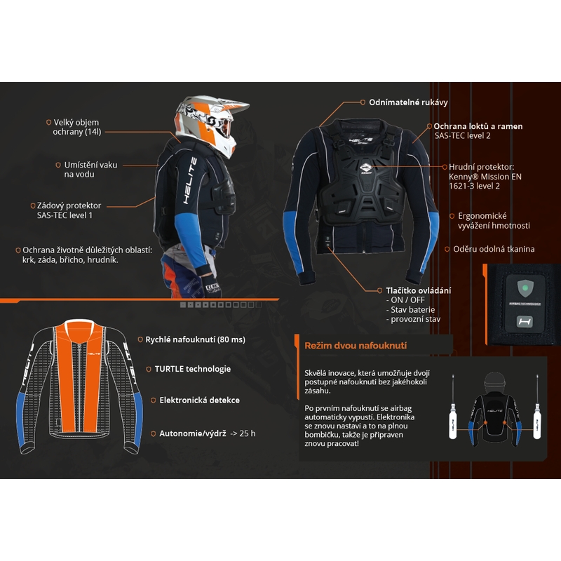 Въздушна възглавница за мотоциклет HELITE Въздушна възглавница Off Road Dakar