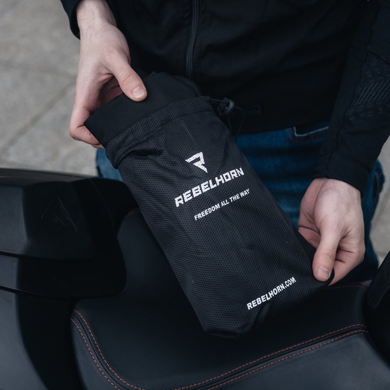 Кожено мотоциклетно яке Rebelhorn Vandal Black-Fluo Yellow разпродажба