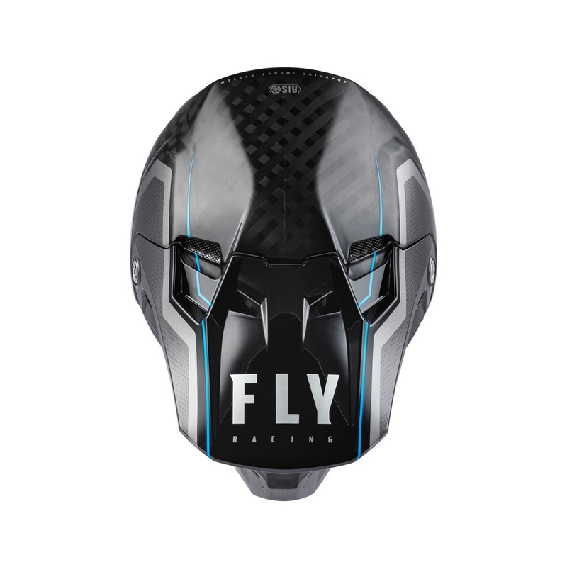 Мотокрос каска FLY Racing Formula Axon черно-сиво-синя