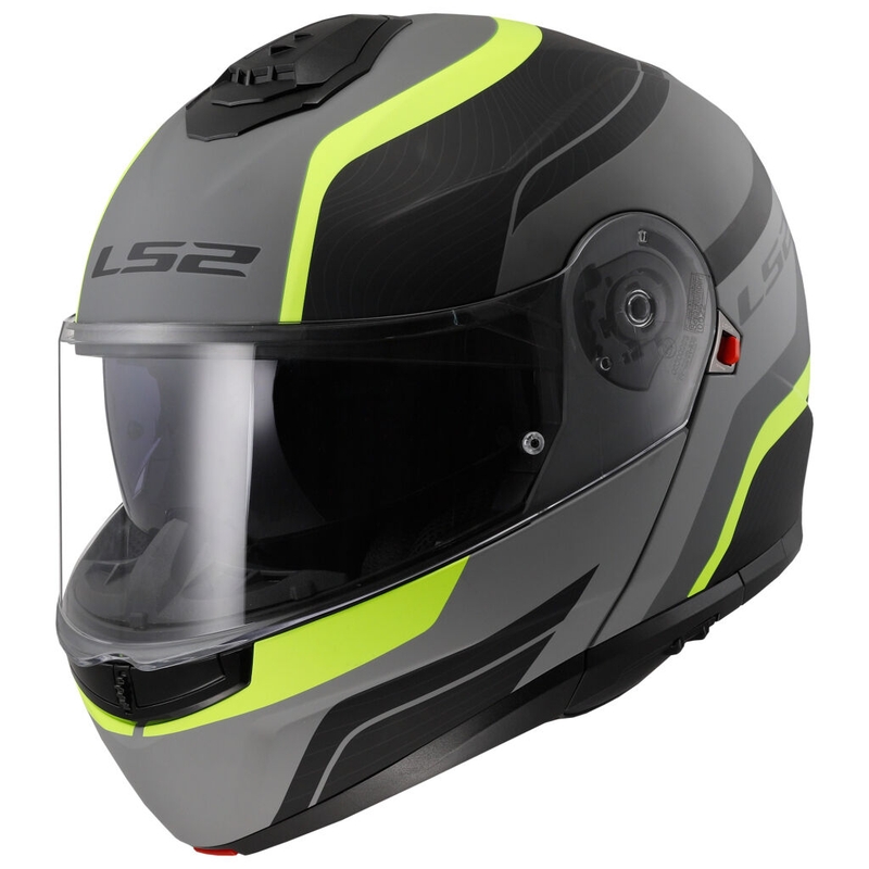 Каска с отваряне LS2 FF908 Strobe II Monza черно-флуоресцентно жълто