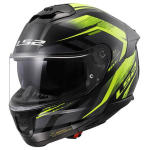 LS2 FF808 Stream II Fury черно-флуорово жълта интегрална мотоциклетна каска