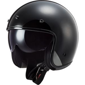 Отворена мотоциклетна каска LS2 OF601 Bob II Solid Black Matte