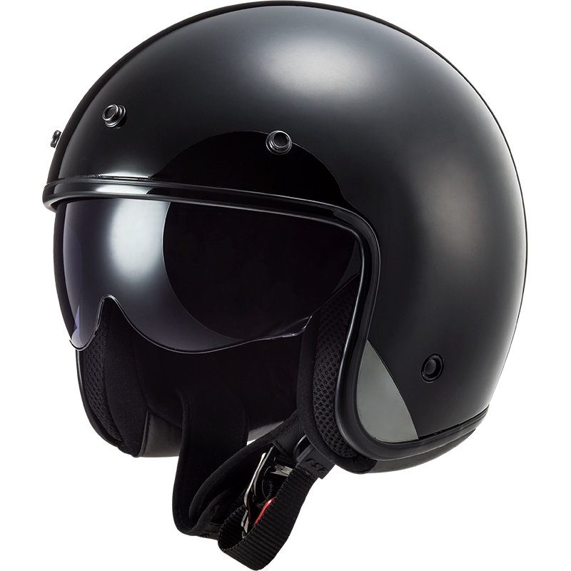 Отворена мотоциклетна каска LS2 OF601 Bob II Solid Black Matte