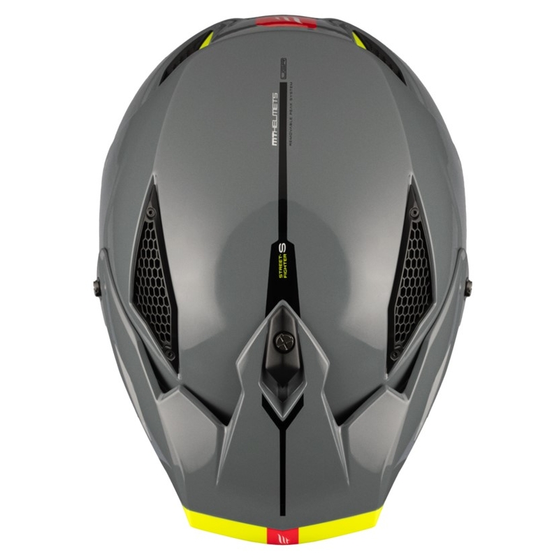 Отворена каска с маска MT Streetfighter SV S Solid A22 сива гланцова