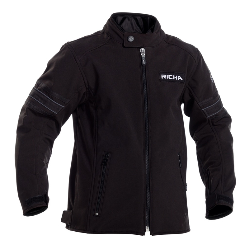 Dětská bunda na motorku RICHA Toulon 2 Softshell černá výprodej