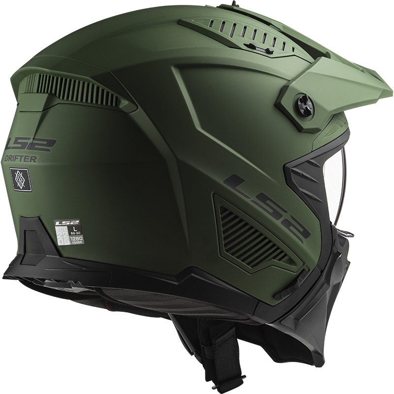 Каска за мотоциклет LS2 OF606 Drifter Solid green matt