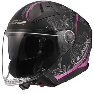 Отворена каска LS2 OF603 Infinity II Lotus black and pink
