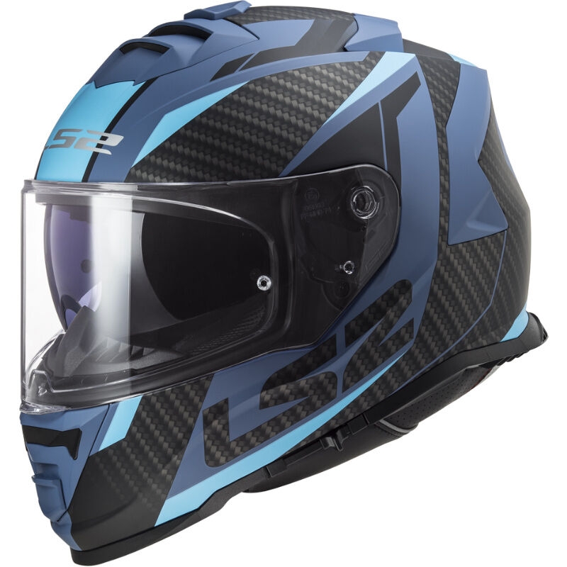 Мотоциклетна каска с пълно лице LS2 FF800 Storm II Racer, черно-синя