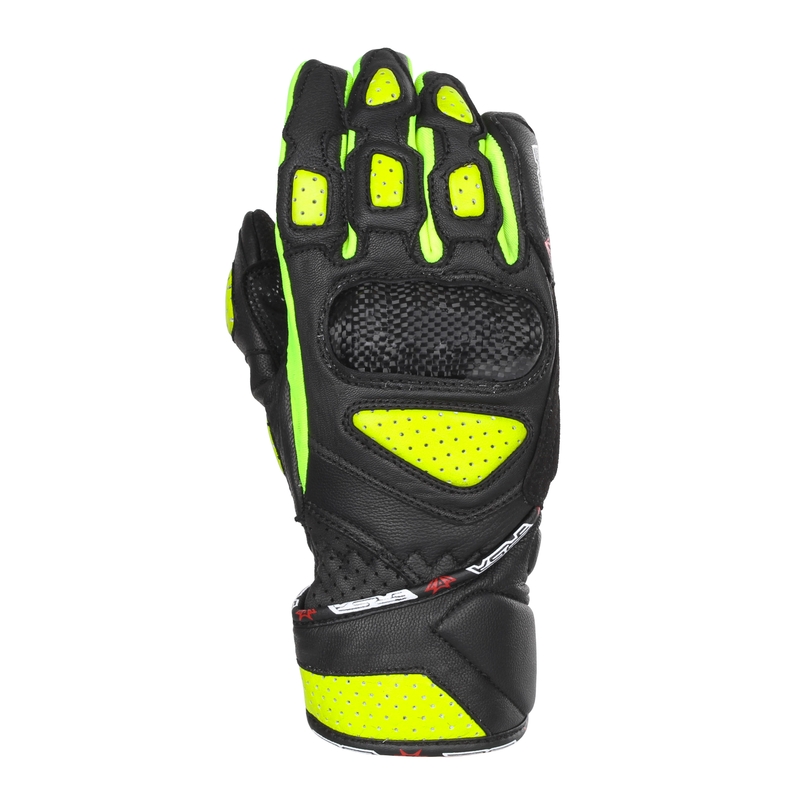 Дамски ръкавици за мотоциклет RSA RX2 black-fluo yellow