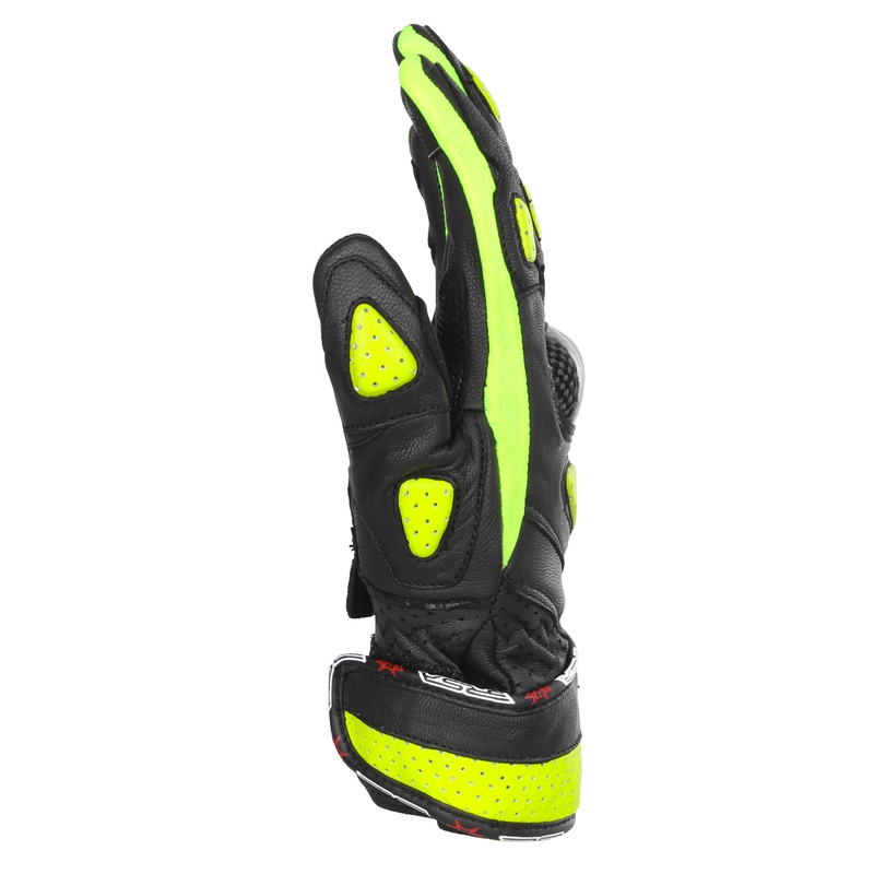 Дамски ръкавици за мотоциклет RSA RX2 black-fluo yellow