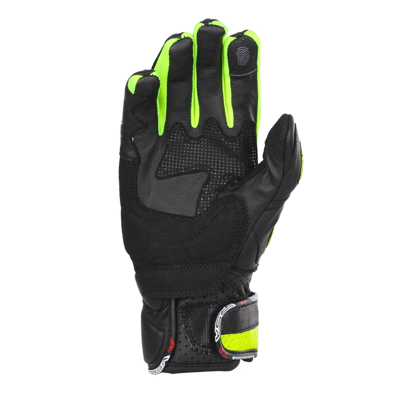 Дамски ръкавици за мотоциклет RSA RX2 black-fluo yellow