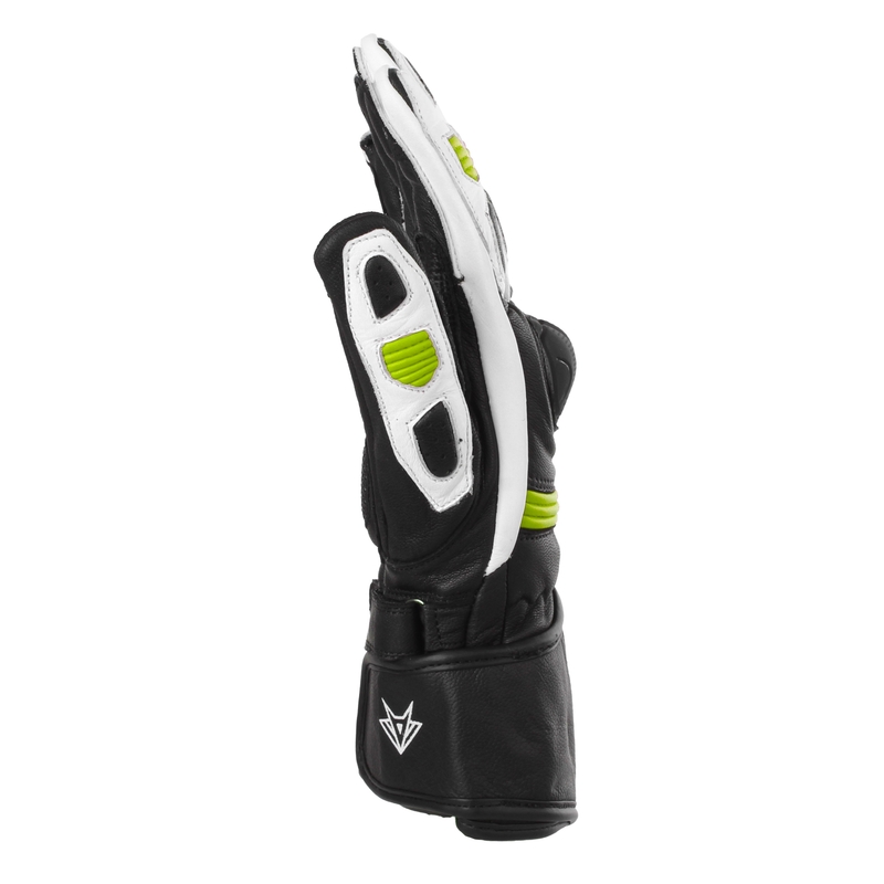Ръкавици за мотоциклет RSA Gappa 2 черно-бяло-флуорово жълто