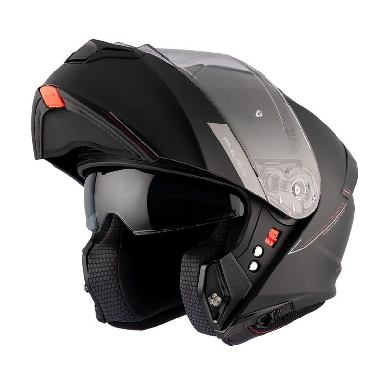 MT Genesis SV Solid A1 черна матова обръщаща се мотоциклетна каска