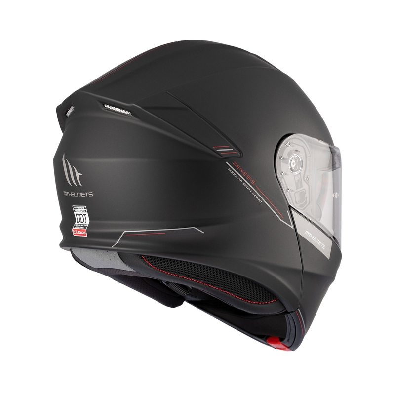 MT Genesis SV Solid A1 черна матова обръщаща се мотоциклетна каска