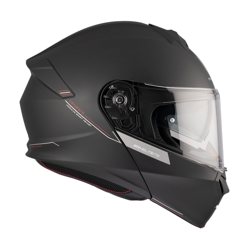 MT Genesis SV Solid A1 черна матова обръщаща се мотоциклетна каска
