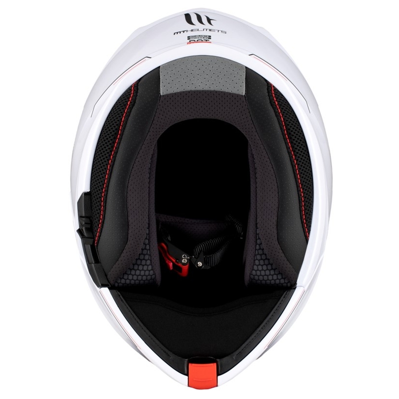 MT Genesis SV Solid A0 мотоциклетна каска бял гланц