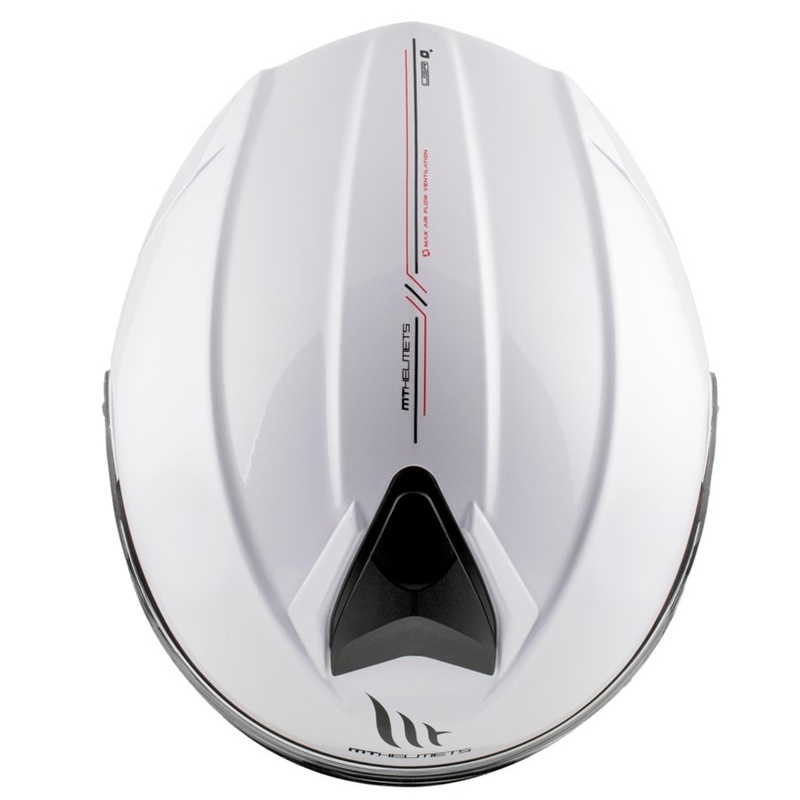 MT Genesis SV Solid A0 мотоциклетна каска бял гланц
