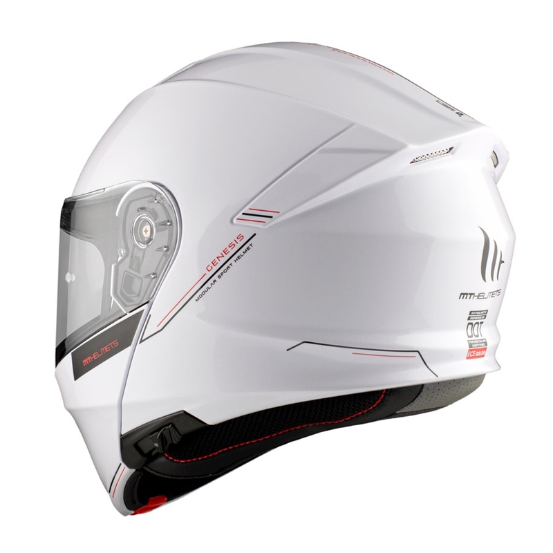 MT Genesis SV Solid A0 мотоциклетна каска бял гланц