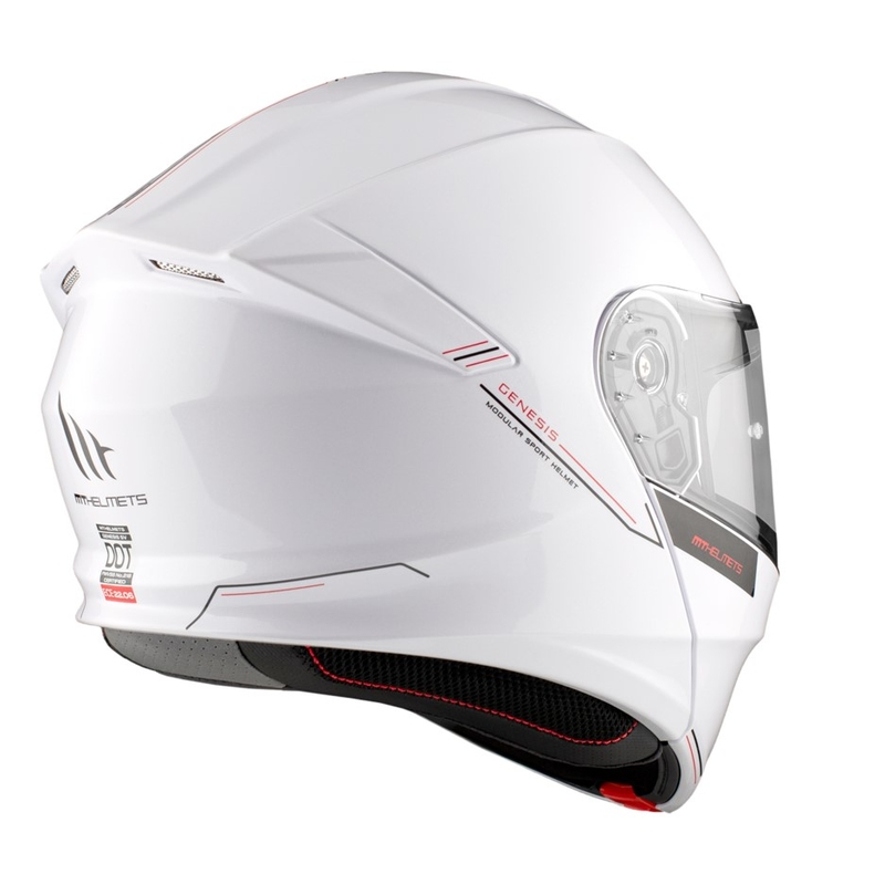 MT Genesis SV Solid A0 мотоциклетна каска бял гланц