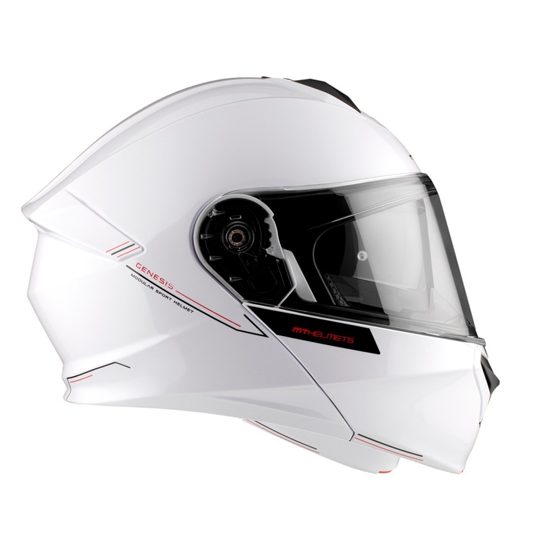 MT Genesis SV Solid A0 мотоциклетна каска бял гланц