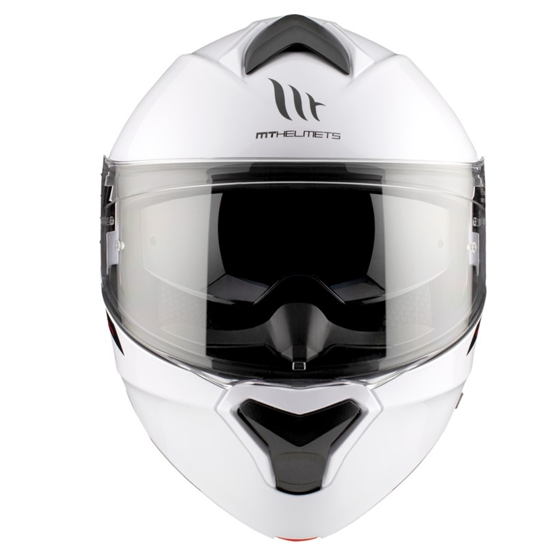 MT Genesis SV Solid A0 мотоциклетна каска бял гланц