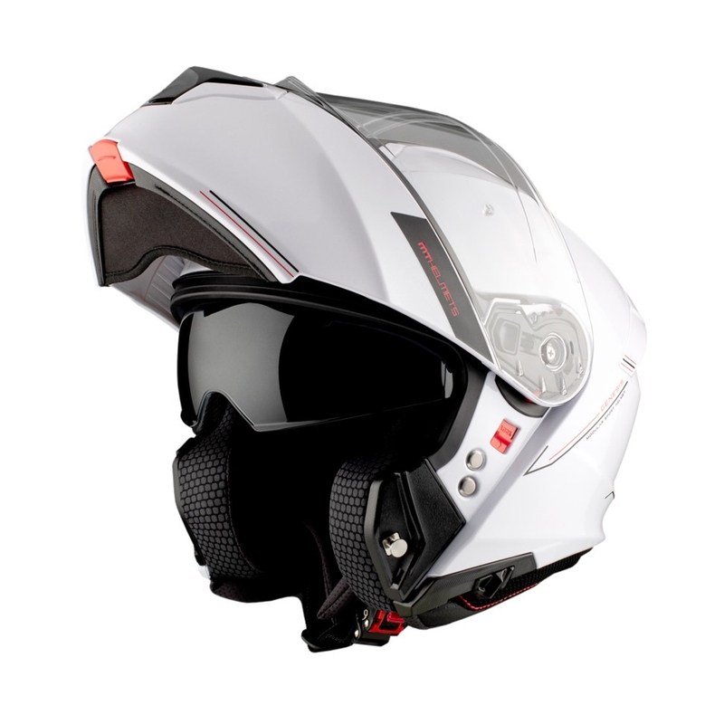 MT Genesis SV Solid A0 мотоциклетна каска бял гланц