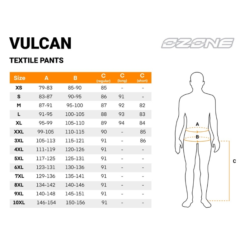 Ozone Vulcan Черни изрязани панталони за мотоциклет