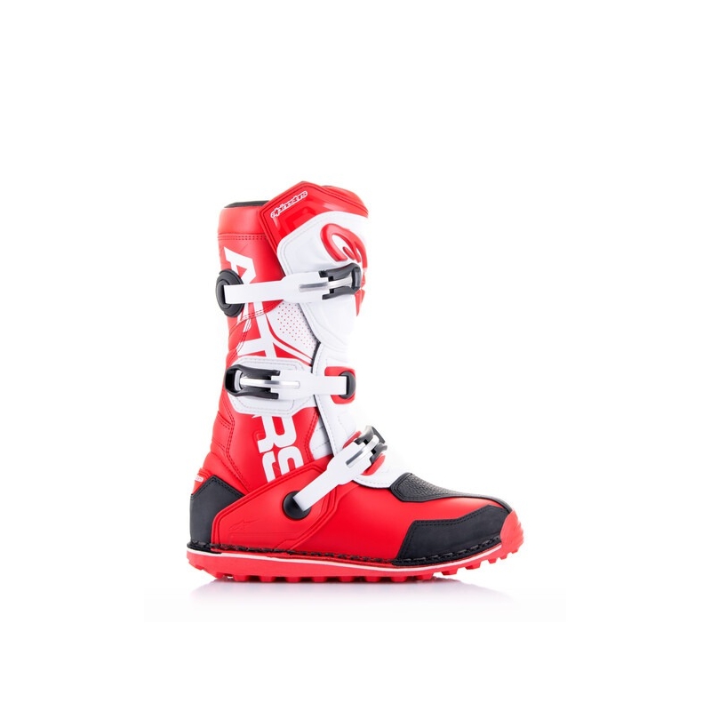 Alpinestars Tech Trial ботуши за мотоциклет бели-червени-черни