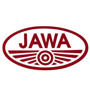 Стикер JAWA с червена рамка